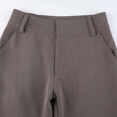 Pantalones Casuales Acampanados Cintura Baja para Mujer - Image 13