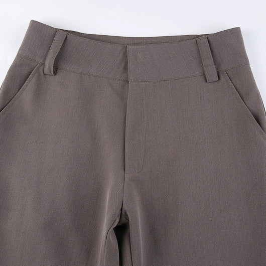 Pantalones Casuales Acampanados Cintura Baja para Mujer - Image 13