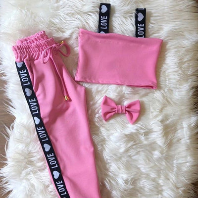 Conjunto Infantil de Dos Piezas con Pantalón de Cordón Ajustable
