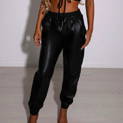 Pantalones Harem Casuales con Cintura Elástica Versátil