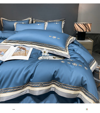 Juego de Cama de Algodón 100% Lujo Ligero - Cuatro Piezas Todas las Estaciones - Image 12