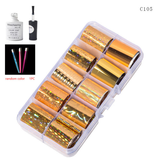 Set de 12 Láminas Decorativas para Uñas - Transferencias Nail Art - Image 48