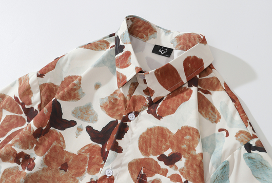 Camisa Hawaiana Retro de Manga Larga con Estampado Completo para Hombre - Image 9