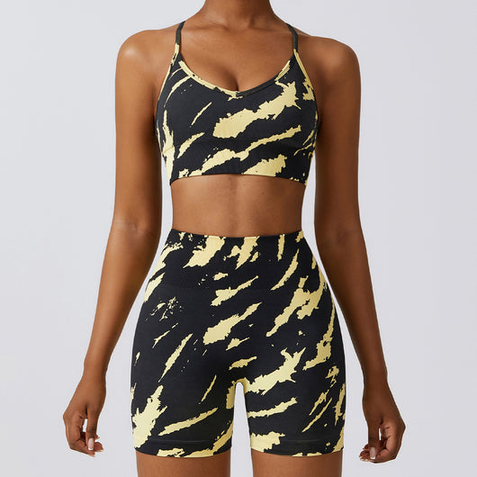Traje de Yoga Estampado Camuflaje sin Costuras - Image 10