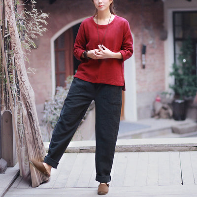 Pantalones Casuales Retro Literary - Image 5