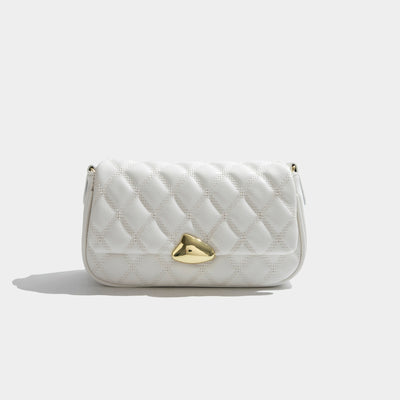 Bolso de Cuero Candy Color con Cadena Rombo para Mujer - Image 3
