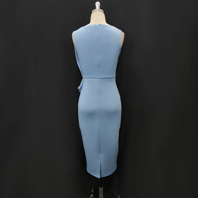 Vestido Midi con Volantes y Falda Acampanada - Image 10