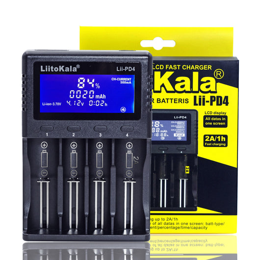 Cargador Inteligente con Pantalla LCD y Detector de Capacidad de Batería