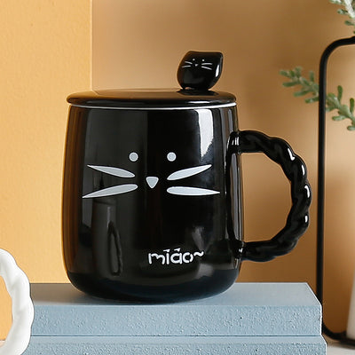 Taza de Cerámica para Gato con Tapa y Cuchara - Image 13
