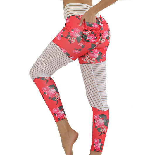 Pantalones Yoga Melocotón con Bolsillos y Detalles de Encaje - Image 10