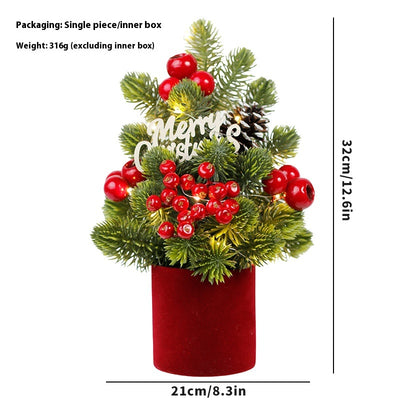 Adornos Navideños LED Piñas de Pino Miniatura Norbison para Árbol de Escritorio - Image 6
