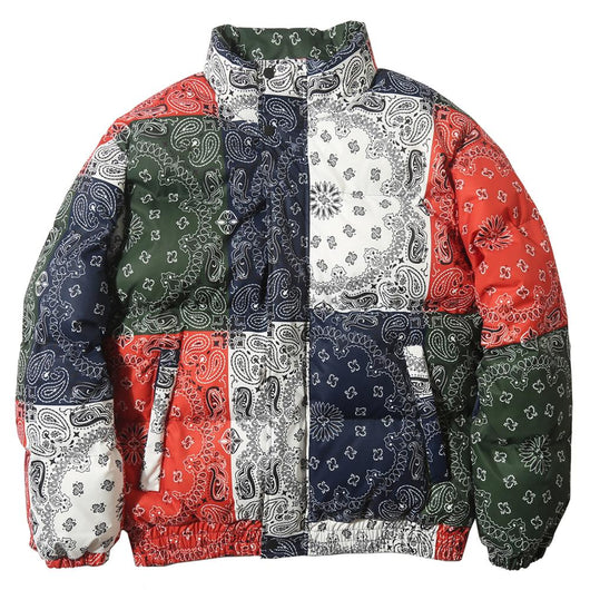 Abrigo Retro Estampado Cashew para Hombre - Algodón Acolchado - Image 5