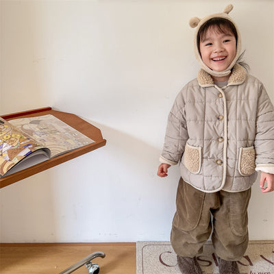 Chaqueta Acolchada Infantil a Cuadros en Algodón - Image 7