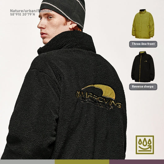 Chaqueta Acolchada Reversible de Lana de Cordero para Hombre - Image 2