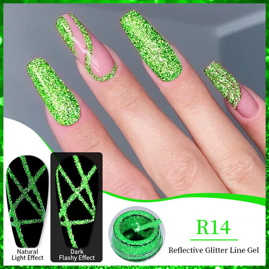 Gel de Uñas Efecto Espejo Brillante con Lentejuelas Reflectantes - Image 18