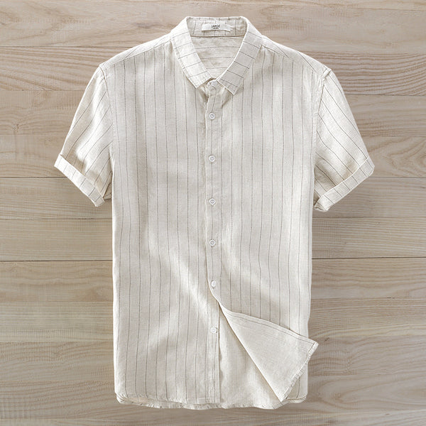 Camisa Manga Corta a Rayas para Hombre