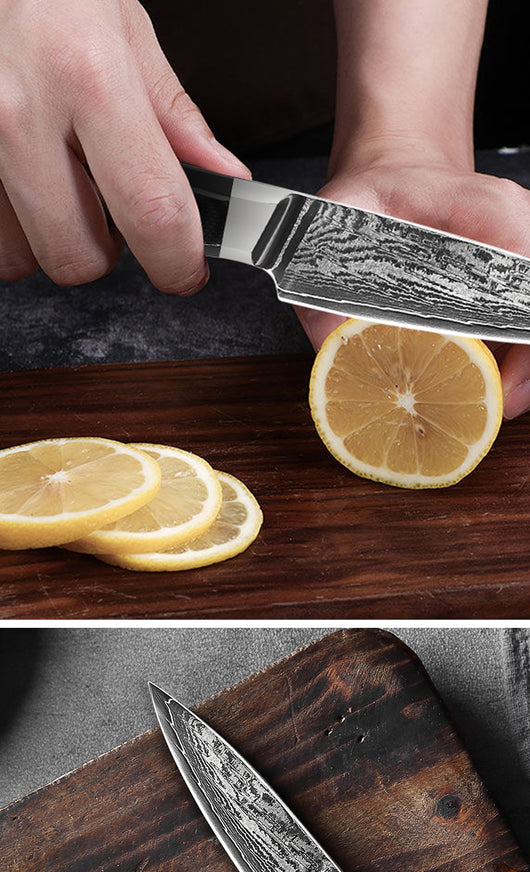 Cuchillo de Cocina Damasco Acero Inoxidable - Profesional para Frutas y Verduras - Image 12