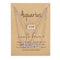Symbol Starry Sky Ancient English Constellation Three-piece Suit Aquarius Plateado 1PCS