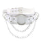 Personalized Punk Leather Collar Necklace Simple And Fashionable Blanco C