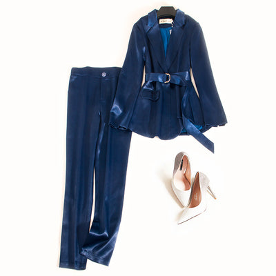 Blazer Satinado Casual para Mujer con Cintura Ajustada - Image 12