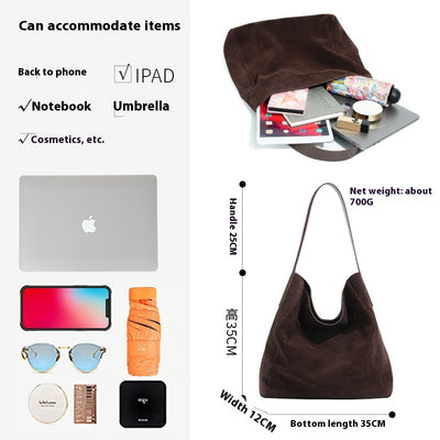 Bolso Tote de Cuero Gamuza Mate - Bolsa Profesional para Commuter - Image 4