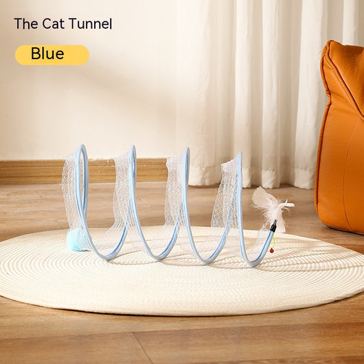 Túnel Plegable para Gatos con Juguete Ratón - Juguete Interactivo S Type - Image 10