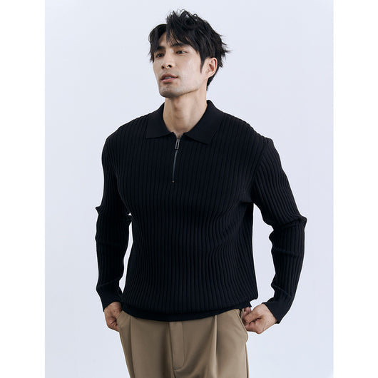 Suéter Hombre Cuello Solapa con Cierre Medio - Image 6