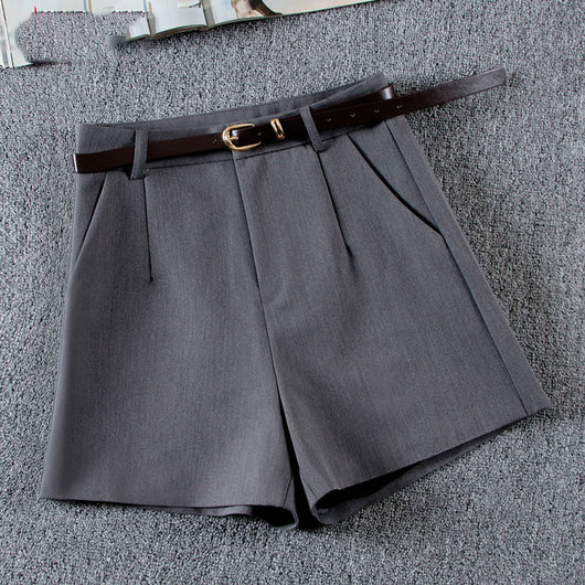 Shorts de Lana Cintura Alta Color Sólido - Image 18