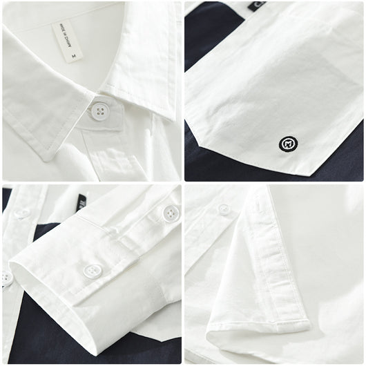 Camisa Cargo Casual con Contraste de Colores para Hombre - Image 3
