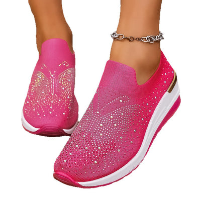 Zapatos de Tacón Cuña Verano para Mujer con Strass y Punta Redonda - Image 5