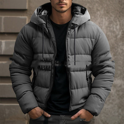 Chaqueta de Invierno con Capucha para Hombre - Abrigo Casual con Cierre - Image 11
