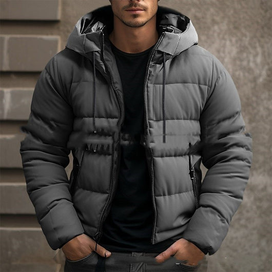 Chaqueta de Invierno con Capucha para Hombre - Abrigo Casual con Cierre - Image 11