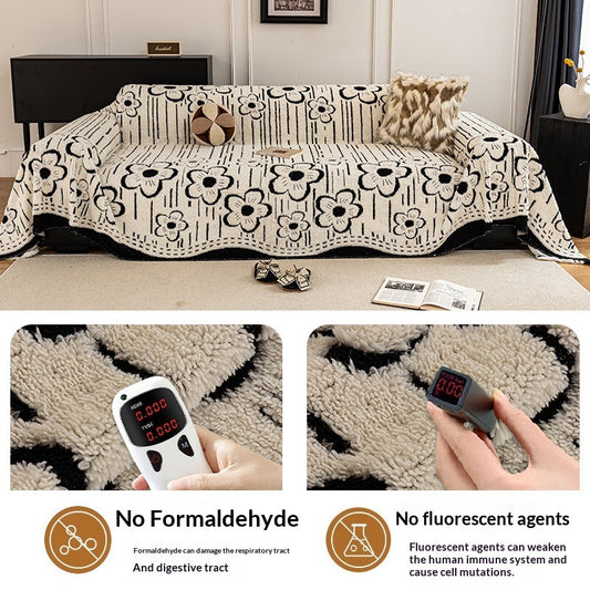 Funda de Sofá Floral con Tela Peluche Corto - Protección y Estilo - Image 2