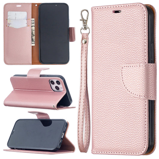 Funda Cartera Flip con Patrón Litchi, Correa y Protección Total - Image 20