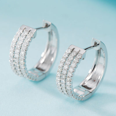 Aretes de Diamante Natural en Oro Blanco 18K - Image 7