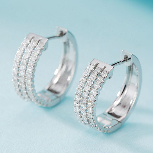 Aretes de Diamante Natural en Oro Blanco 18K - Image 7
