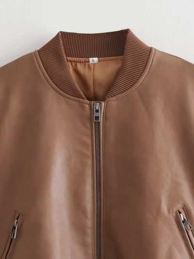 Chaqueta Piloto Motociclista para Mujer con Cuello Mao - Image 22