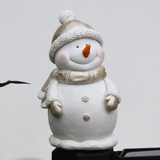Lámpara Solar Decorativa Muñeco de Nieve LED para Jardín Navideño - Image 2