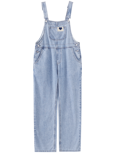 Pantalón Denim Slim Cintura Alta con Tirantes de Diseño - Image 8