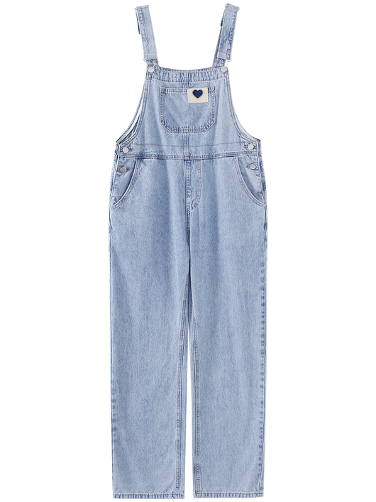 Pantalón Denim Slim Cintura Alta con Tirantes de Diseño - Image 8