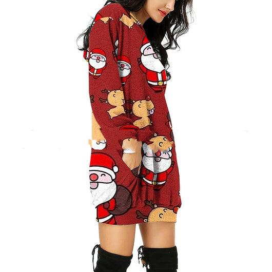 Suéter Navideño con Capucha y Bolsillos para Mujer - Image 5