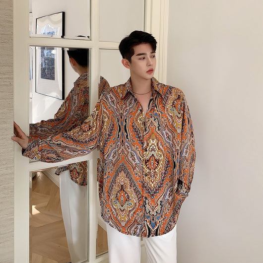 Camisa Casual Hombre Estampado Tótem Étnico - Image 5
