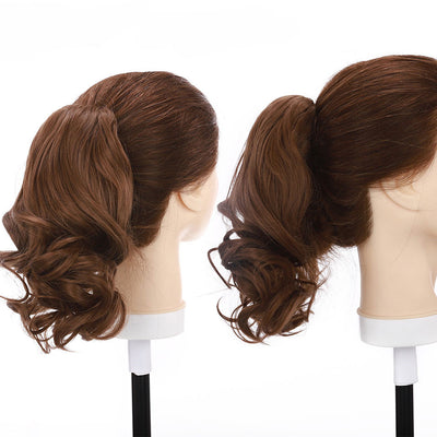 Peluca Coleta Rizada con Pinza - Extensión de Cabello Corto Estilo Pera - Image 8