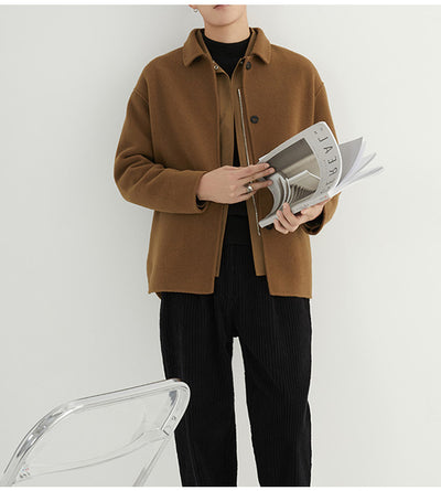 Abrigo de Lana Reversible Estilo Británico para Hombre - Image 11