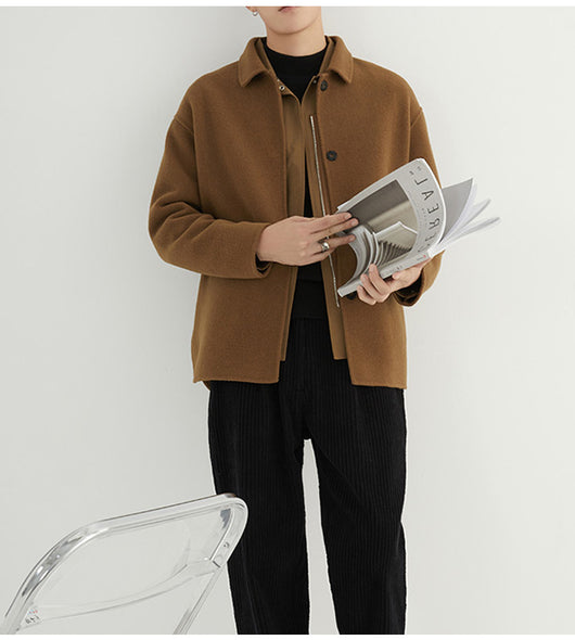 Abrigo de Lana Reversible Estilo Británico para Hombre - Image 11