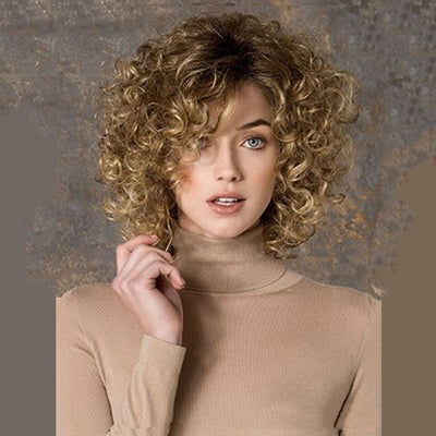Peluca de Cabello Rizado Corto Fibra Térmica Premium - Image 6