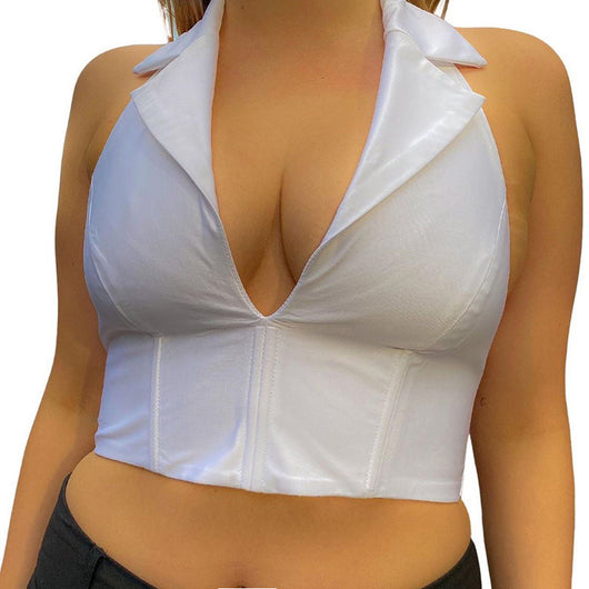 Blusa Tirante Escote Profundo sin Mangas para Mujer - Image 2