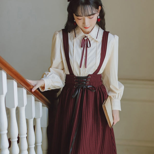 Vestido Francés Dos Piezas Elegante Ajustado