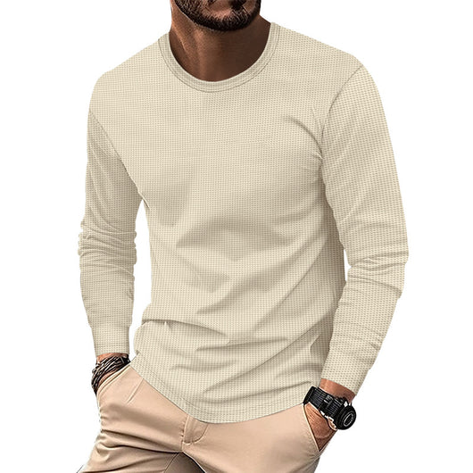 Polera Cuello Redondo Textura Waffle para Hombre - Image 8