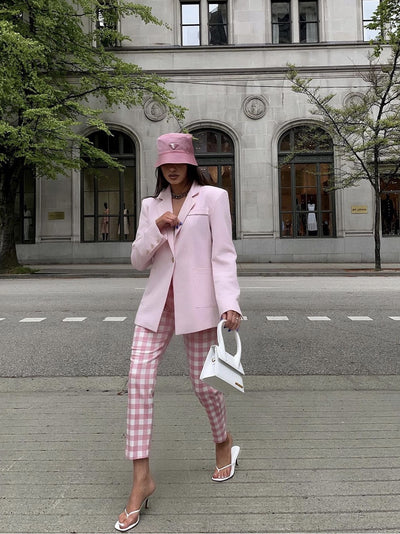 Pantalón Cuadrillé Cintura Alta para Mujer - Estilo Casual y Moderno - Image 3